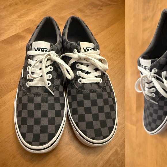 Like New Vans Sneakers Shoes Black Checkered Women’s Size 11 - Picture 2 of 3